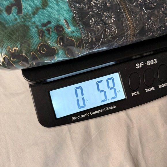 Topsy Turvy Women's Patchwork Whimsigoth Grunge Lace Graphic Zip Up Top Size L - Picture 8 of 8